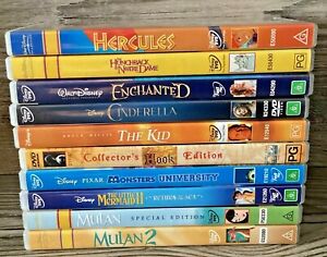 Bulk Bundle Lot 10x Disney DVD R4 PG Children's Assorted Movies Mulan Hercules 