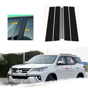 New Pillar Posts Door Window Trim Cover Decorative For Toyota Fortuner 2016-23 - Foto 1 di 6
