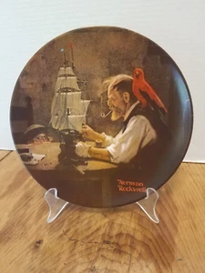 Placa Norman Rockwell Knowles Fine China 1980 The Ship Builder #8836W - Imagen 1 de 2