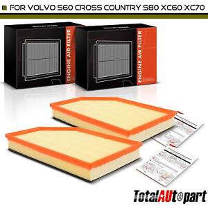 2x Engine Air Filter for Volvo S60 S60 Cross Country V60 V60 Cross Country XC60