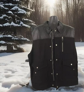 LRG (Lifted Research Group) ECHTLEDER + WOLLE SKIWESTE SCHWARZ/SCHWARZ HERREN 3XL - Bild 1 von 11