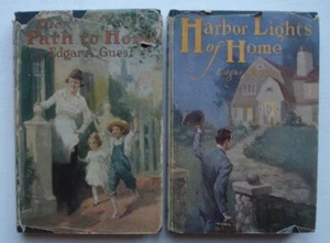 Edgar Guest 2 Book LOT HC/DJ: Path to Home (1919) + Harbor Lights of Home (1926) - Imagen 1 de 2