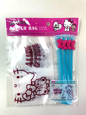 Sanrio Hello Kitty Clear Zipper Bag  4 sheets With Cute  Ribbon Slider  105