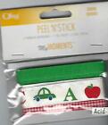ABC GRN RIBBON  **  BY MY MOMENTS ** 3 YARDS, 1 YARD EA 3 COLORS* PEEL "N" STICK