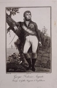 AUGUSTO GIORGIO FEDERICO. Principe di Galles, reggente d’Inghilterra. 1815-1816 - Picture 1 of 1