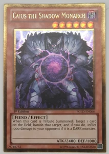 Caius the Shadow Monarch - PGLD-EN066 - Gold Rare 1st Edition Yugioh x 2 - Picture 1 of 4
