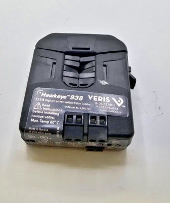 Veris Hawkeye 938 Digital Current Switch/Relay Combo 2.5-135A Range 24VAC Coil — 第 1/4 张图片