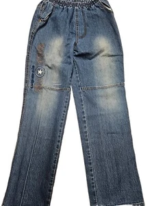 Unbranded Stretch Blue Denim Pants Elastic Waist size 14/16 - Picture 1 of 5