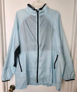 NWOT Rise by LuLaRoe Size 2X Jacket Blue Black Lightweight Zip W/Pockets - Picture 1 of 3