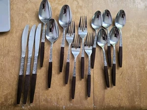 Interpur stainless Japan flatware 15 pieces 3 knife, 5 teaspoon, 4 salad, 3 soup - Picture 1 of 4