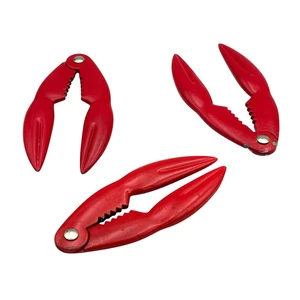 Red Novelty Crab Claw Crackers Set Of 3 Seafood Opener Metal Tools 6.25" SEE - Picture 1 of 8