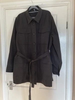 ASOS Design Women's Black Rainmack Style Trench Coat Size 16 (EU 44)VGC. - Image 1 of 4