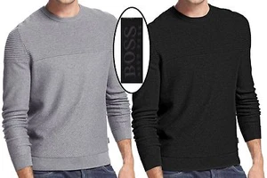 NWT Hugo Boss Black Label By Hugo Boss Slim Fit Cotton Silk Blend Sweater - Picture 1 of 10