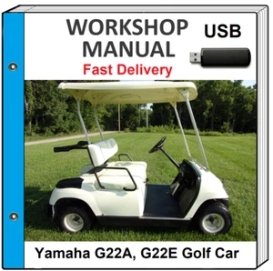 YAMAHA G22A G22E G22 GOLF CAR 2003 - 2007 SERVICE REPAIR SHOP MANUAL USB - Picture 1 of 1
