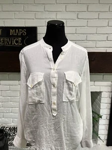 Wilfred Free White Long Sleeve Blouse Light Weight Size Small - Picture 1 of 4