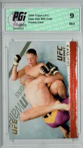 PGI 9 Nate Diaz vs Manny Gamburyan 2009 Topps UFC #66 Gold Rookie Card