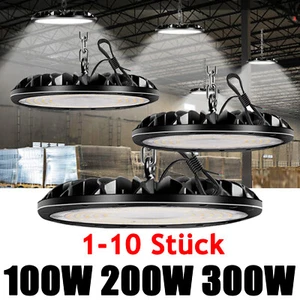 LED UFO Hallenbeleuchtung Industrie Werkstatt Strahler High Bay Hallenleuchten - Afbeelding 1 van 20