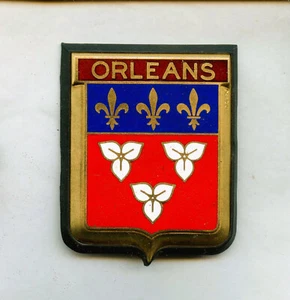 France Plaque Automobile Club Orleans avec son support, en émail Fab Drago - Imagen 1 de 2