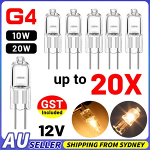 12V G4 HALOGEN BULBS -10W 20W Warm Light Globe - JC Bi-Pin - 5 10 20 Pcs Lots AU - Picture 1 of 12