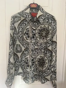 Beautiful RARE VIVIENNE WESTWOOD RED LABEL SILK Print Shirt Blouse - Picture 1 of 11