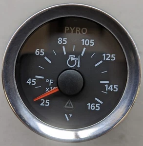 *NEW* VDO-Veratron  Exhaust Pyrometer 250°F-1650°F  Black Dial w/Stainless Bezel - Picture 1 of 1