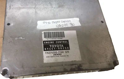 89661-08250 ecu ecm computer 2007-2010 Toyota Sienna - Image 1 of 2