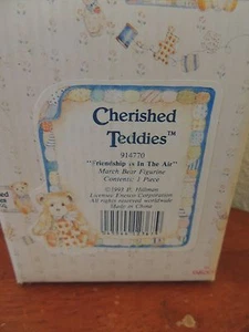 NUEVO 1993 Cherished Teddies Friendship Is In The Air #914770 Figura Hillman - Imagen 1 de 5