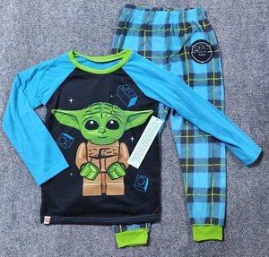 Star Wars Pajamas Boys X-Small 4-5 Long Sleeve Shirt Pant Lego PJ Set Yoda Gift - Picture 1 of 5