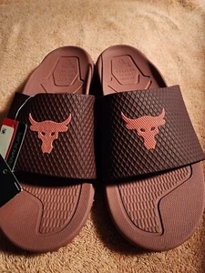 Under Armour Project Rock 2.0 Slides Fat Tire Mens Sz 11 3025237-500 Maroon NEW - Picture 1 of 8