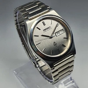 Vintage May 1978 Seiko Lord Quartz Grey Linen 7853-8000 JDM Japan Made Rare VGC - Picture 1 of 22