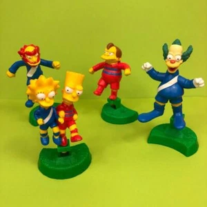 The Simpsons Soccer Burger King Table Football Toy Figures Bart Lisa Krusty Set - Picture 1 of 7