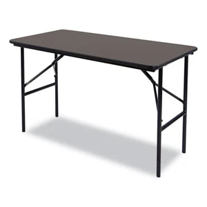 Iceberg 55304 OfficeWorks Classic Wood-Laminate Folding Table - Walnut New - Picture 1 of 4