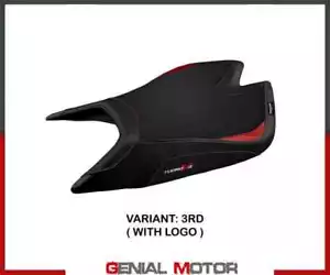 Rivestimento sella Nashua Rosso RD+logo T.I. Aprilia Tuono V4 Factor 2021>2023 - Foto 1 di 2