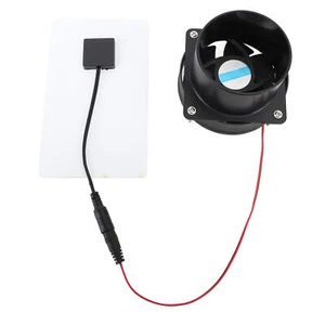 Portable Solar Panel Powered Fan Kit Silent For Outdoor Use SKI - Picture 1 of 22