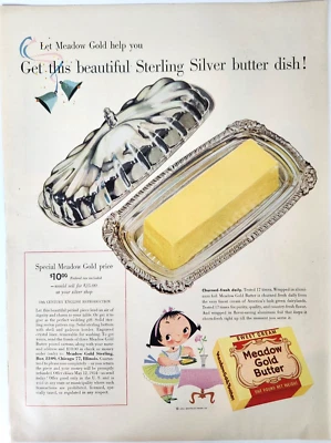 Anuncio impreso de revista Mary Blair Meadow Gold Butter vintage 1954 Foto 1 de 4