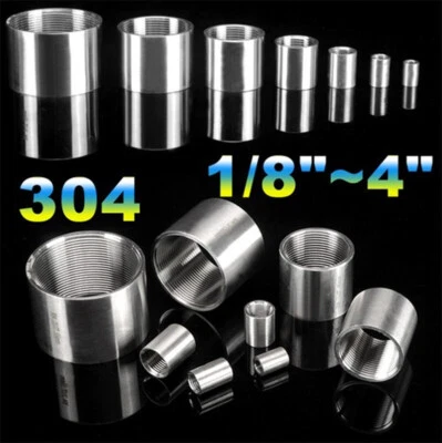 1/8"~4" BSP Female Threaded Pipe Fittings Straight Connector Stainless Steel 304 - Image 1 of 4