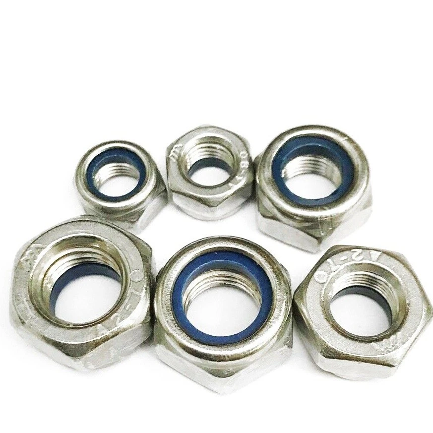 FEINGEWINDE  Stopmuttern Selbstsichernd DIN 985 A2 Edelstahl VA M8  M10 M12    - Bild 1 von 1