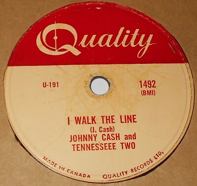 Calidad 1492 Johnny Cash I Walk The Line / Get Rhythm 78 RPM E- E- Foto 1 de 2