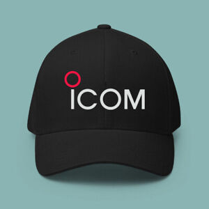 iCOM Ham Radio Logo Print Cap Baseball Hat for Unisex Adults