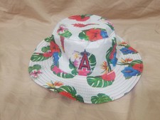 LOS ANGELES ANGELS HAWAIIAN PRINT BUCKET FISHING SUN HAT SGA