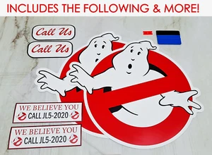 Ghostbusters CLING Set! Waterproof/UVproof Removal cling decals for your Vehicle - Picture 1 of 9
