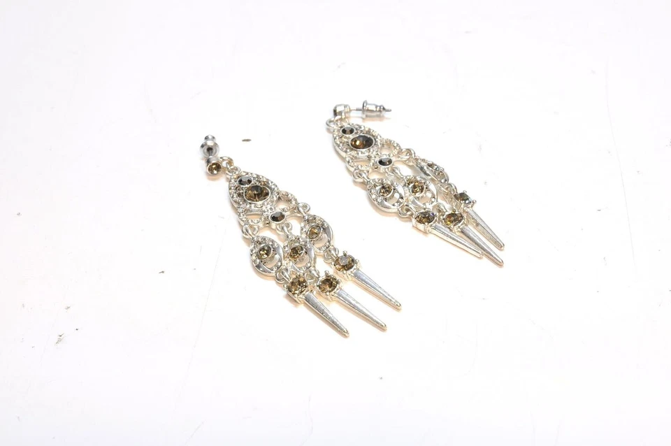 Pilgrim Damen-Ohrhänger Messing Kristall Anna versilbert 15-BG4349/525 - Bild 1 von 1