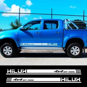 2pcs Racing 4x4 Off Road Decal Car Door Side Stripes Stickers For Toyota Hilux - Picture 1 of 25