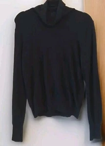 Pullover Rielle Damen Langarm weicher Strick Stehkragen schwarz Gr. XL Grannycore - Bild 1 von 5