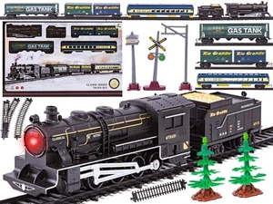 Maqueta Ferrocarril Eléctrico A Batería Ferrocarril Locomotora 4 Vagones - Imagen 1 de 11