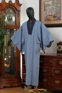 DEAR VANILLA JAPANESE JUBAN UNDERGOWN MEN'S KIMONO AUTHENTIC VINTAGE JAPAN MADE - Picture 1 of 7