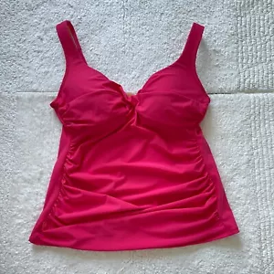 Talbots Tankini Top Women's Size 10 Swimwear Pink Padded Beach - Picture 1 of 8