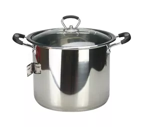 Induction Steel Stock Pot Large Deep Stainless Casserole Stockpot Heavy Duty - Picture 1 of 58