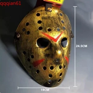 Jason Voorhees Friday The 13th Horror Mask Party Hockey Halloween Cosplay Prop - Picture 1 of 19