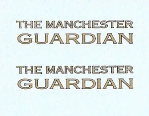 Furgonetas Dinky 28/280 o código 3 | Manchester Guardian | transferencia de tobogán/calcomanía - Imagen 1 de 1